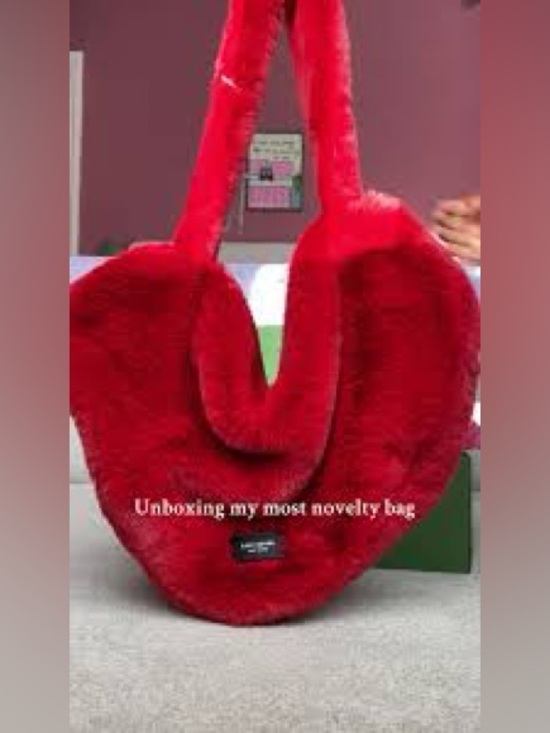 kate spade Handbags - NWT Kate Spade Faux Fur Lover Heart Tote ❤️